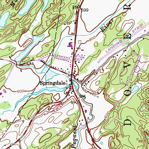 Topographic Map of Springdale, NJ