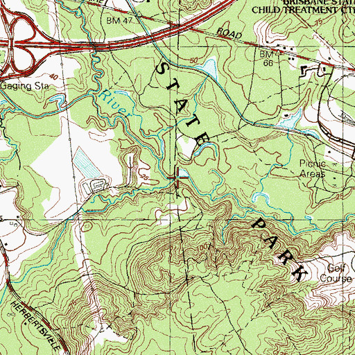 Topographic Map of Squankum Brook, NJ