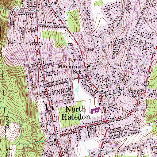 Topographic Map of Squaw Brook, NJ