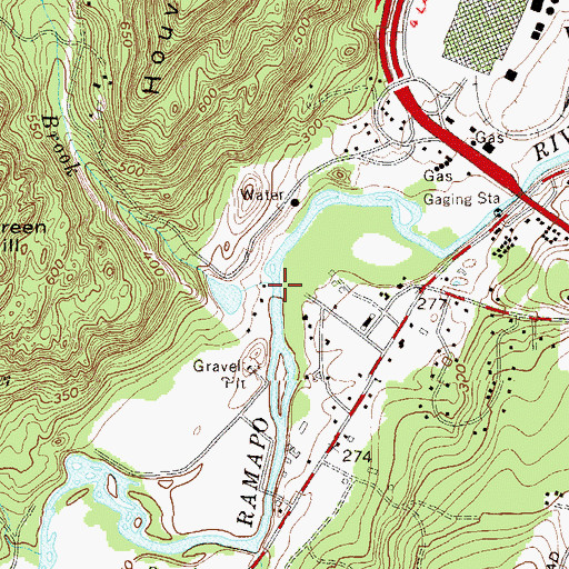 Topographic Map of Stag Brook, NJ