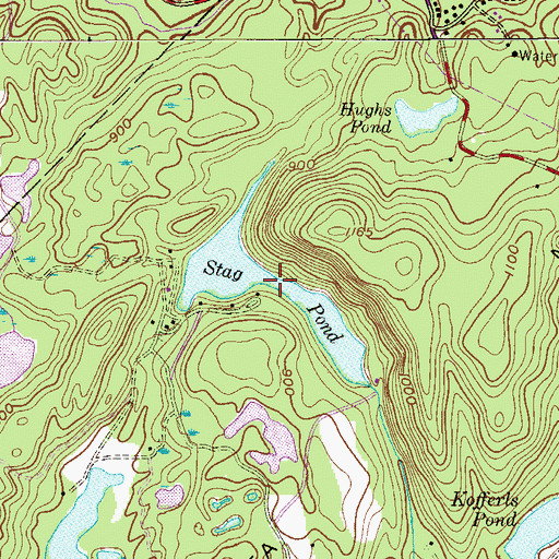Topographic Map of Stag Pond, NJ
