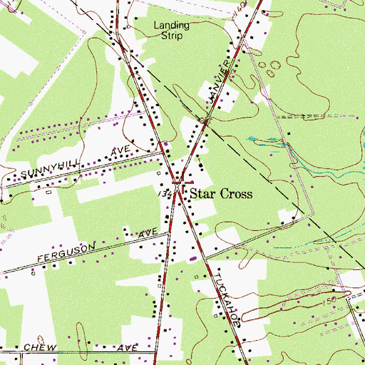 Topographic Map of Star Cross, NJ