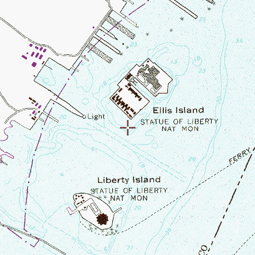Topographic Map of Statue Of Liberty National Monument, NJ