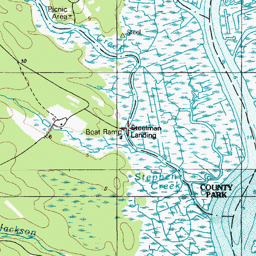 Topographic Map of Steelman Landing, NJ