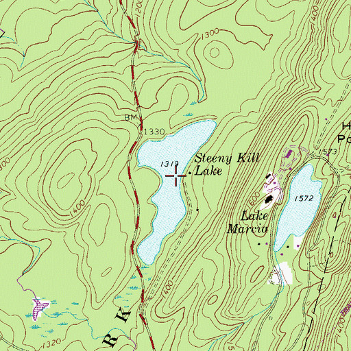Topographic Map of Steeny Kill Lake, NJ