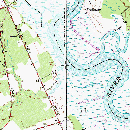 Topographic Map of Steep Run, NJ