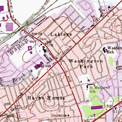 Topographic Map of Stelton, NJ