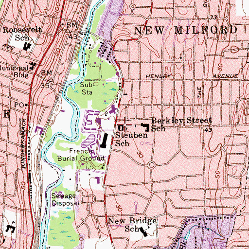 Topographic Map of Steuben School (historical), NJ