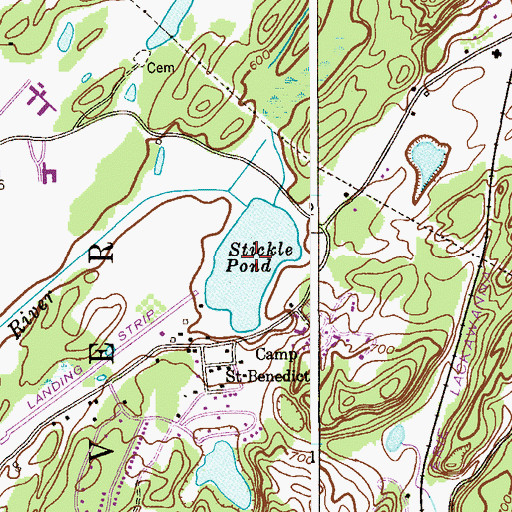 Topographic Map of Stickle Pond, NJ