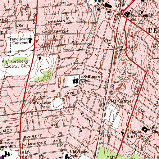 Topographic Map of Walter Stillman Elementary School, NJ