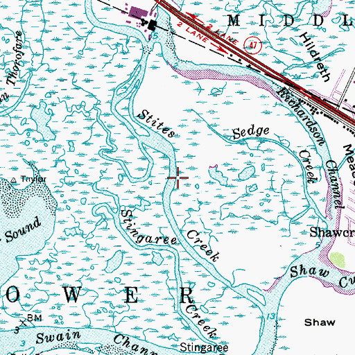 Topographic Map of Stites Creek, NJ