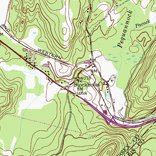 Topographic Map of Stockholm, NJ