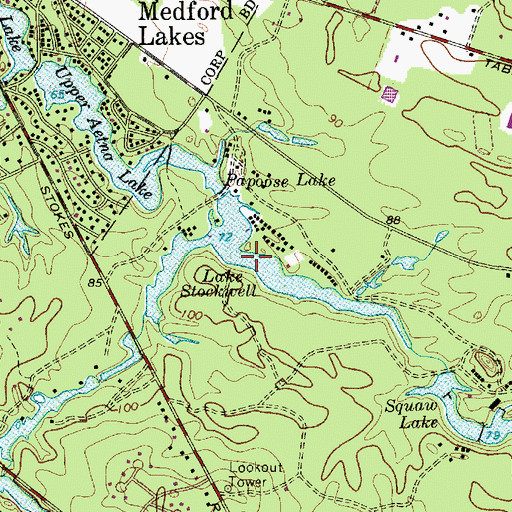 Topographic Map of Lake Stockwell, NJ