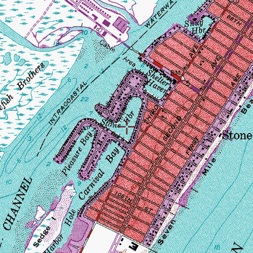 Topographic Map of Stone Harbor, NJ