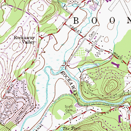 Topographic Map of Stony Brook, NJ