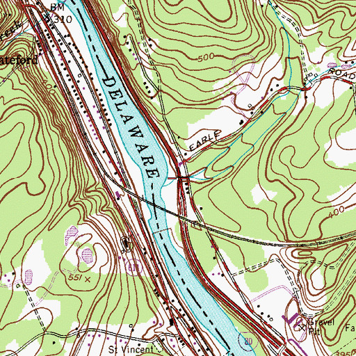 Topographic Map of Stony Brook, NJ