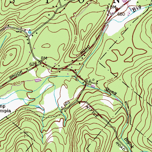 Topographic Map of Stony Brook, NJ
