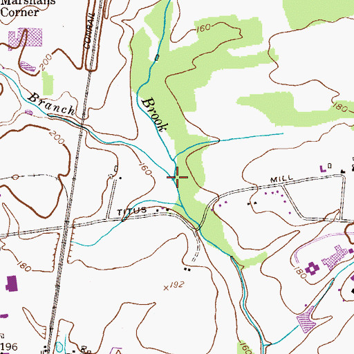 Topographic Map of Stony Brook Branch, NJ