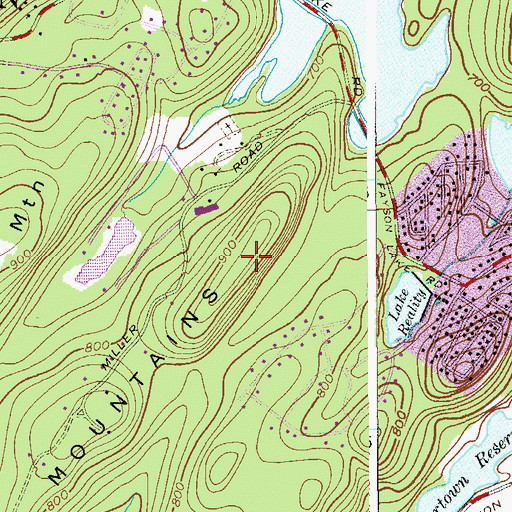 Topographic Map of Stony Brook Mountains, NJ