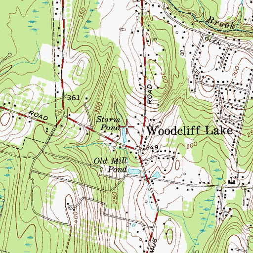 Topographic Map of Storm Pond, NJ