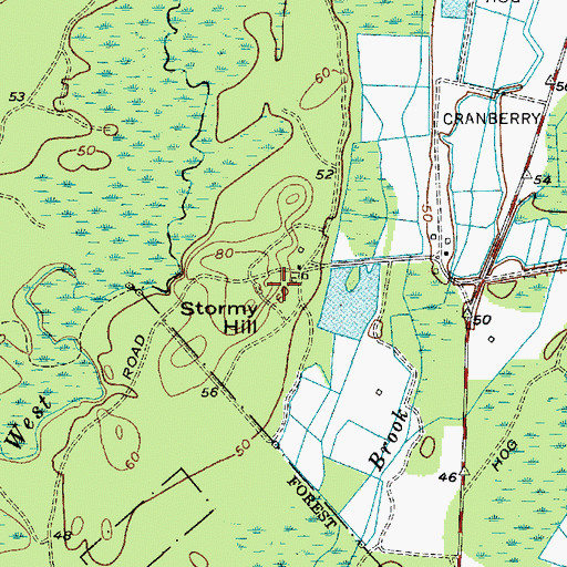 Topographic Map of Stormy Hill, NJ