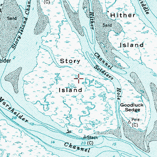 Topographic Map of Story Island, NJ