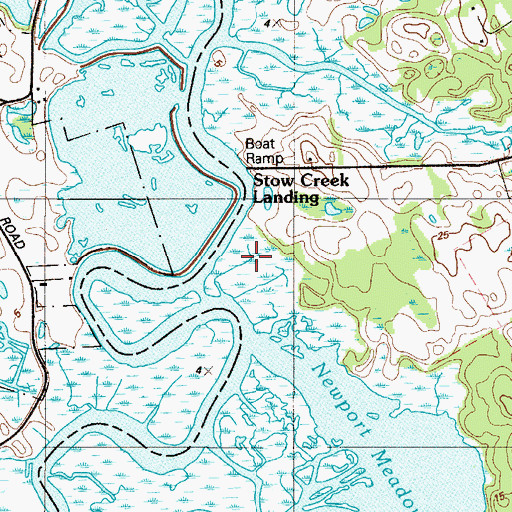 Topographic Map of Stow Creek Landing, NJ