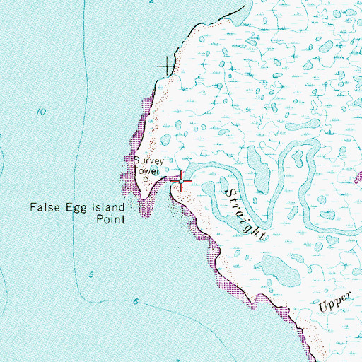 Topographic Map of Straight Creek, NJ