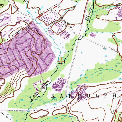 Topographic Map of Succasunna Brook, NJ