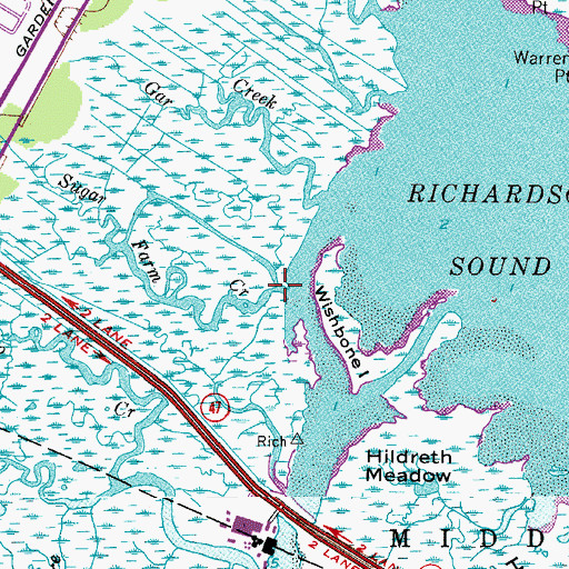 Topographic Map of Sugar Farm Creek, NJ