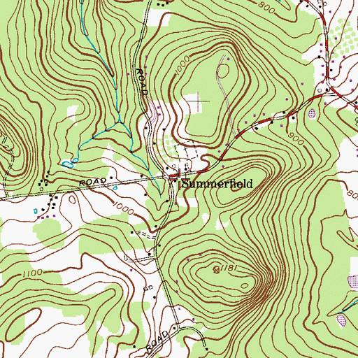 Topographic Map of Summerfield, NJ