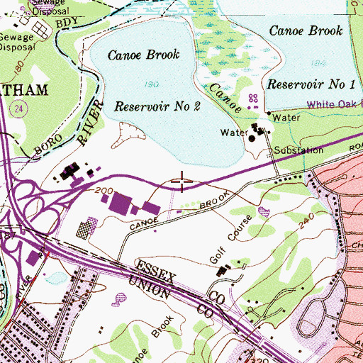 Topographic Map of Summit, NJ