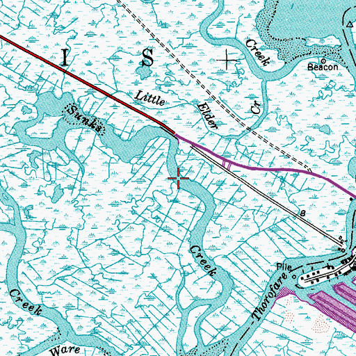 Topographic Map of Sunks Creek, NJ