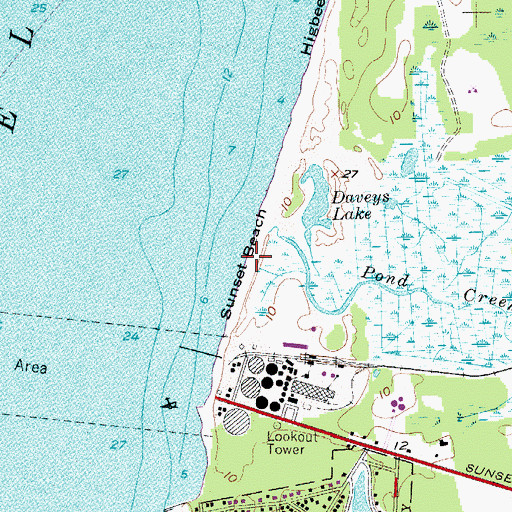 Topographic Map of Sunset Beach, NJ