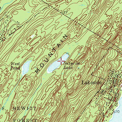 Topographic Map of Surprise Lake, NJ