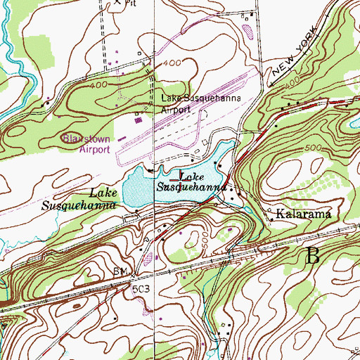 Topographic Map of Lake Susquehanna, NJ