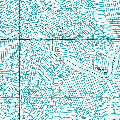 Topographic Map of Swan Pond Race, NJ