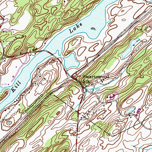 Topographic Map of Swartswood Station, NJ