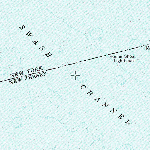 Topographic Map of Swash Channel, NJ