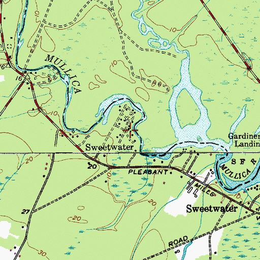 Topographic Map of Sweetwater, NJ