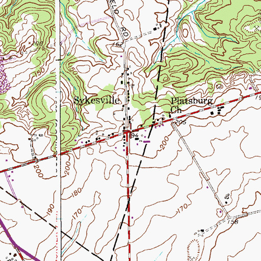 Topographic Map of Sykesville, NJ