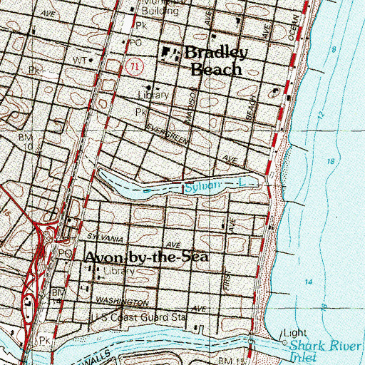 Topographic Map of Sylvan Lake, NJ