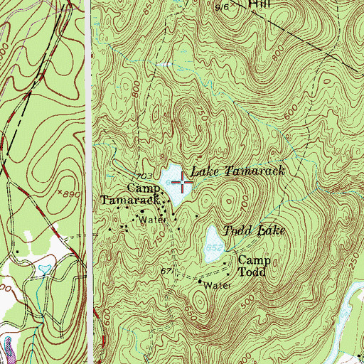 Topographic Map of Lake Tamarack, NJ