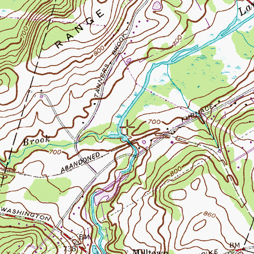 Topographic Map of Tanners Brook, NJ