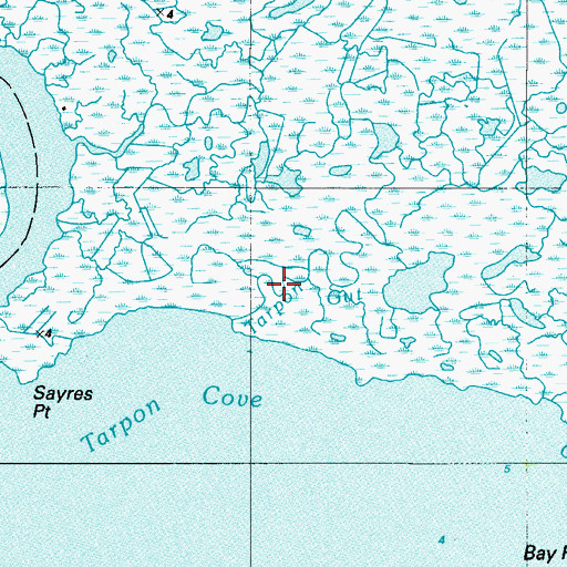 Topographic Map of Tarpon Gut, NJ