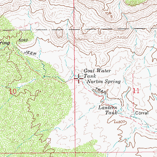 Topographic Map of Norton Spring, AZ