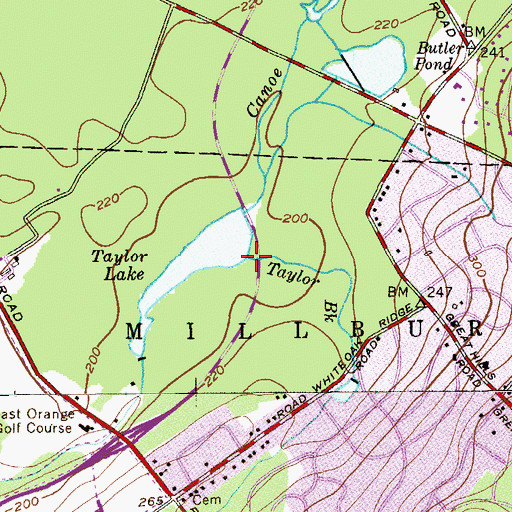 Topographic Map of Taylor Brook, NJ