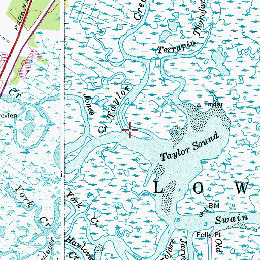 Topographic Map of Taylor Creek, NJ