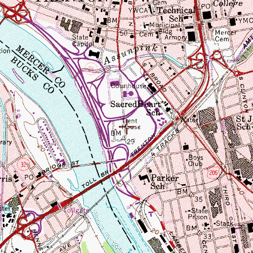 Topographic Map of Teen House, NJ