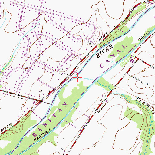 Topographic Map of Tenmile Run, NJ